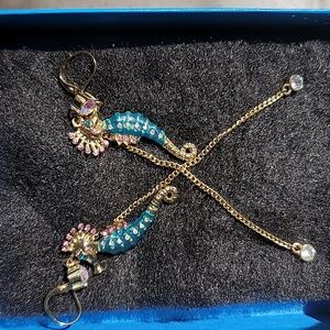 Betsey Johnson seahorse earings